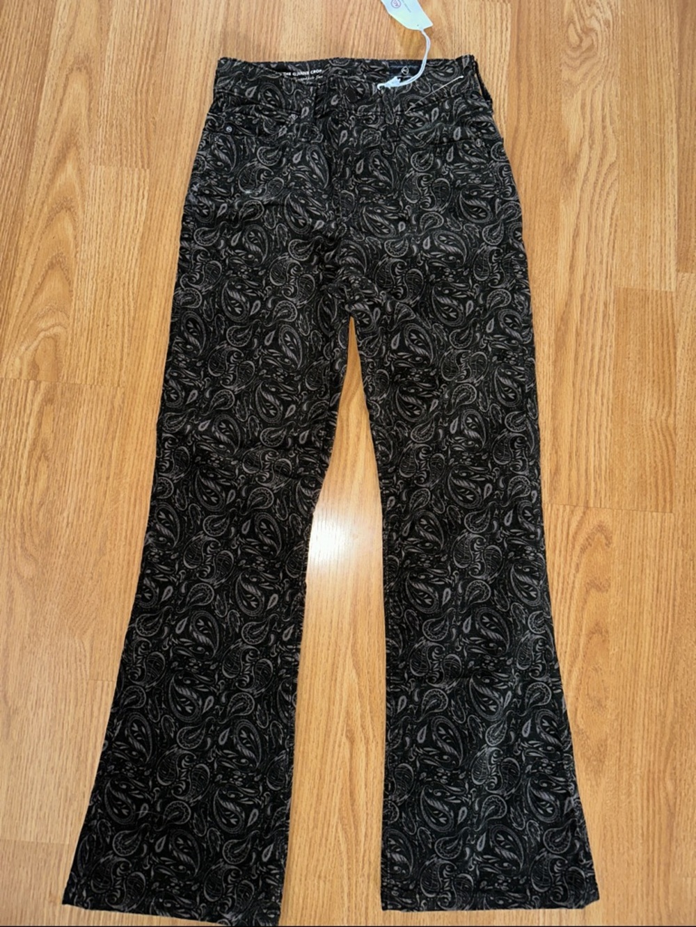 The Quinne Cropped velvet AG nwt pants sz24